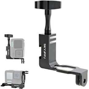 90 Degree Aluminum Vertical Mount Bracket Adapter for GoPro Hero 13 12 11 10 9 Action Camera Black (Plum Blossom) in Saudi Arabia