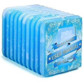 10pcs Slim Ice Packs Quick Cooling & Long-Lasting for Lunch Box | Lunch Bags | Freezer Packs Reusable Cool Pack | Ice Packs for Office/Jobsite/Camping/Beach/Picnics/Golf in Kuwait