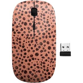2.4GHz USB Wireless Mouse, Watercolor Cheetah Pattern, Ergonomic Slim Computer Mice for Kids in Kuwait