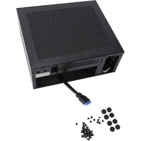 PC Case Sturdy Mesh Design Excellent Heat Dissipation for ITX Motherboards Gaming Setup Cold Roll Steel 205x232x90mm in Saudi Arabia