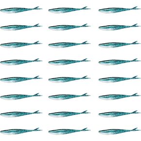 Lunker City Fishing 4.5" Freaky Fish 3 Pack 24 Pcs Soft Plastic Split Tail Jerk Bait Shad Minnow Bass Lure, Made in The USA in Kuwait