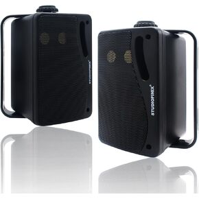 STUDIOFINIX 3.5 Inch Outdoor Bluetooth Speakers Waterproof Wired,3 Way 200W Upgrade Premium Wall Mount Speakers,Ideal use in Patio,Deck, Indoor Outdoor（Black） in Saudi Arabia