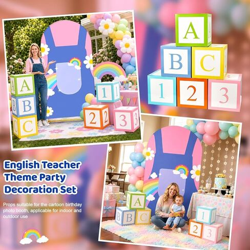 7 Pcs English Teacher Party Decorations Kit, Arch Cover and Boxes in Kuwait