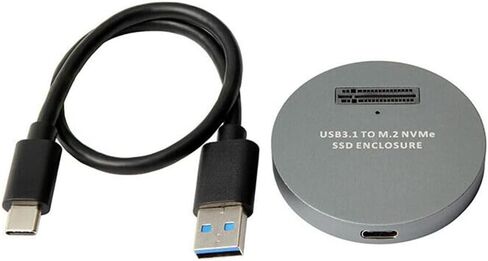 Alloy M.2 NVME PCIe SSD Enclosure Hard Case M-Key SSD to Type-C USB 3.1 USB3.0 NEW Box Convertor Grey in Kuwait