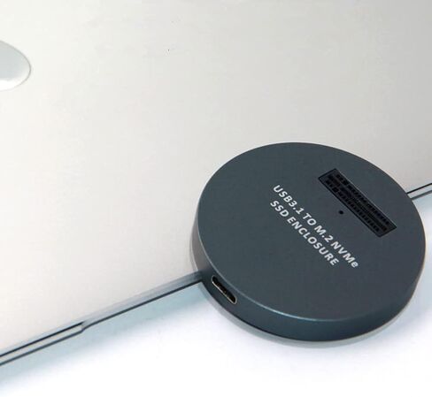Alloy M.2 NVME PCIe SSD Enclosure Hard Case M-Key SSD to Type-C USB 3.1 USB3.0 NEW Box Convertor Grey in Kuwait