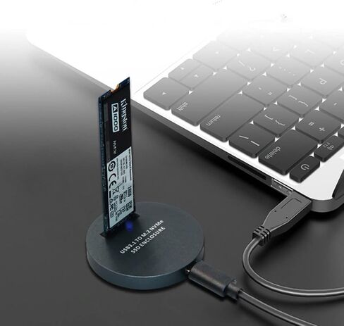 Alloy M.2 NVME PCIe SSD Enclosure Hard Case M-Key SSD to Type-C USB 3.1 USB3.0 NEW Box Convertor Grey in Kuwait