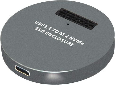 Alloy M.2 NVME PCIe SSD Enclosure Hard Case M-Key SSD to Type-C USB 3.1 USB3.0 NEW Box Convertor Grey in Kuwait