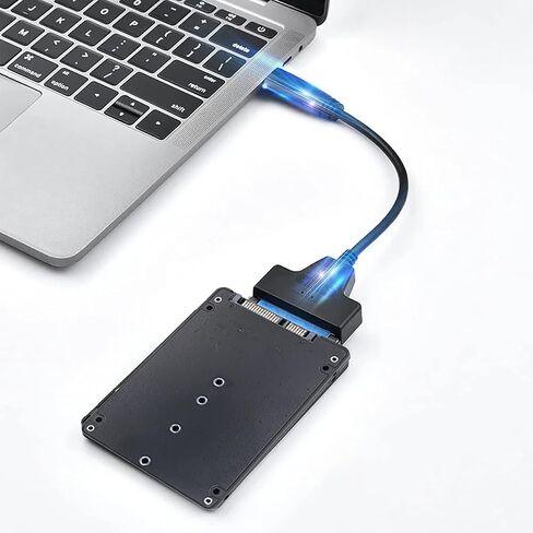 M.2 NGFF (SATA) to SATA III Adapter Card - Premium MCA556 Aluminum Enclosure for 2280 SSDs, Easy Installation, High-Speed 6Gbps Transfer in Kuwait