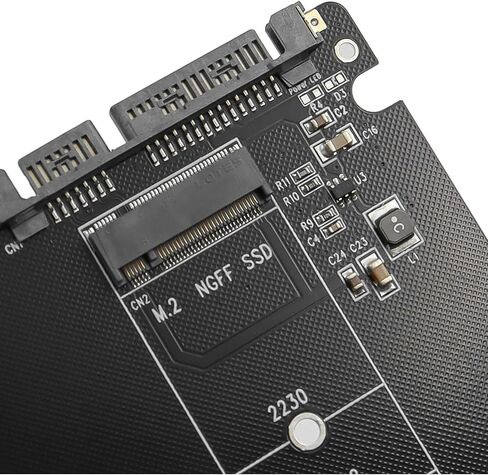 M.2 NGFF (SATA) to SATA III Adapter Card - Premium MCA556 Aluminum Enclosure for 2280 SSDs, Easy Installation, High-Speed 6Gbps Transfer in Kuwait