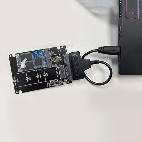 M.2 mSATA to SATA Adapter Enclosure for SSD Storage Conversion in Kuwait