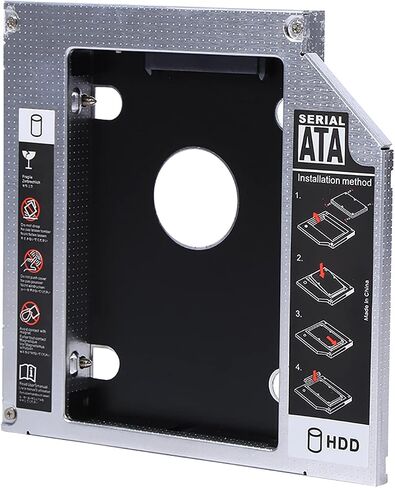 Aramox Hard Drive Adapter SSD Adapter Hard Disk Drive 12.7mm Bay SSD Enclosure 2nd OS Boot Bay 2nd Operating System Installation Laptop CDROM in Kuwait
