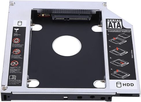 Aramox Hard Drive Adapter SSD Adapter Hard Disk Drive 12.7mm Bay SSD Enclosure 2nd OS Boot Bay 2nd Operating System Installation Laptop CDROM in Kuwait