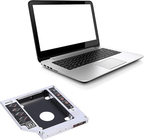 Aramox Hard Drive Adapter SSD Adapter Hard Disk Drive 12.7mm Bay SSD Enclosure 2nd OS Boot Bay 2nd Operating System Installation Laptop CDROM in Kuwait