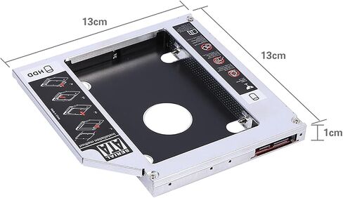 Aramox Hard Drive Adapter SSD Adapter Hard Disk Drive 12.7mm Bay SSD Enclosure 2nd OS Boot Bay 2nd Operating System Installation Laptop CDROM in Kuwait