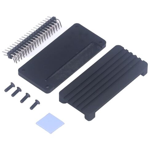 Fafeicy Zero 2W Cooling Aluminum Alloy Heat Dissipation Enclosure Passive Cooling with Acrylic Bottom and Pin Headers for Zero 2W Motherboard (Bent pin Header) in Kuwait