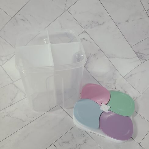 JUNCRAFT Kitchen containers Multi‑Grid Plastic Airtight Food Storage in Kuwait