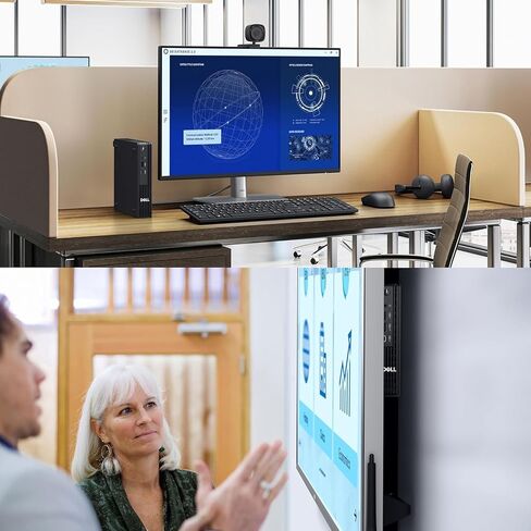 Customized Dell Pro Micro QCM1250 Mini Desktop, New OptiPlex AI PC for Business, Intel 14-Core Ultra 5 235T, 32GB DDR5 1TB SSD, Up to 64GB RAM 4TB SSD, Dual 4K Display Support, USB-C, Win11Pro in Kuwait