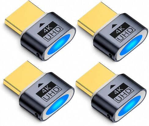 4K Virtual Display Adapter with LED Indicator, Supports 4096x2160@60Hz, EDID Emulator, Compatible with Windows/Mac/Linux – Ideal for Headless Server, Remote Desktop, Game Streaming (1Pack HDMI) in Kuwait