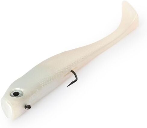 UMT 1 Pack Paddle Tail Swimbait Saltwater Fishing Lure, Bone 10", 6 oz, VMC 10/0 Barbarian Hook, Soft Plastic Jig, for Striped Bass, Bluefish, Tarpon & Albacore in Kuwait
