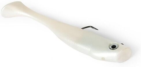 UMT 1 Pack Paddle Tail Swimbait Saltwater Fishing Lure, Bone 10", 6 oz, VMC 10/0 Barbarian Hook, Soft Plastic Jig, for Striped Bass, Bluefish, Tarpon & Albacore in Kuwait