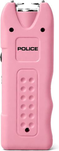 POLICE Stun Gun for Self Defense 628 – High Voltage Mini Rechargeable with LED Flashlight & Siren Alarm – Compact & Heavy Duty – Personal Security for Women – Pink in Kuwait