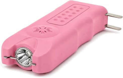POLICE Stun Gun for Self Defense 628 – High Voltage Mini Rechargeable with LED Flashlight & Siren Alarm – Compact & Heavy Duty – Personal Security for Women – Pink in Kuwait