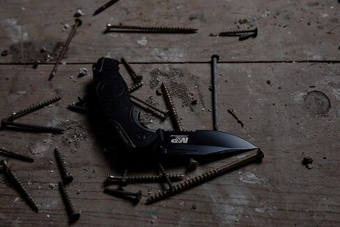 Smith & Wesson M&P SWMP13GS 8.2in High Carbon S.S. Folding Knife with 3.5in Serrated Clip Point Blade and Aluminum Handle for Outdoor, Tactical, Survival and EDC,Black in Kuwait