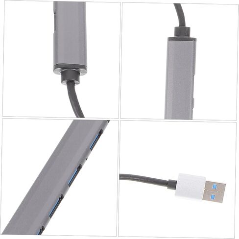 USB 3.0 7 Port Hub Adapter for Laptop, Aluminum Alloy | Backward Compatible with USB 2.0 and 1.1, Built in Advanced Chip, Office Desk Setup the Go Computing in Kuwait