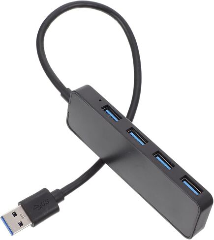 Portable Data Hub 4 Port USB Hub ABS Black for Laptop in Kuwait