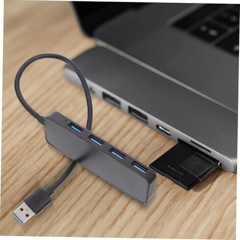 Portable Data Hub 4 Port USB Hub ABS Black for Laptop in Kuwait