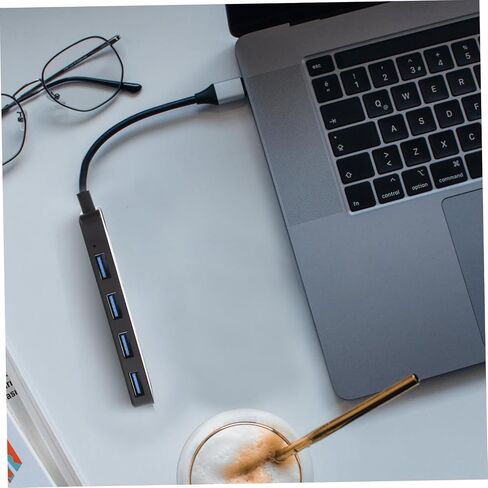Portable Data Hub 4 Port USB Hub ABS Black for Laptop in Kuwait