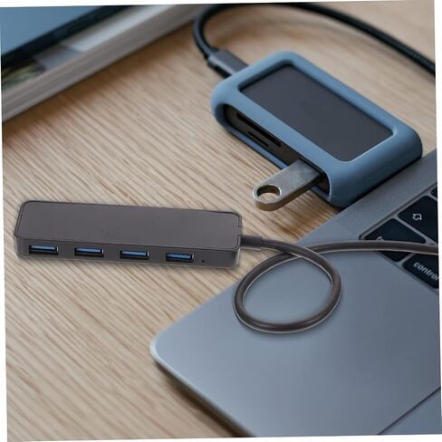 Portable Data Hub 4 Port USB Hub ABS Black for Laptop in Kuwait