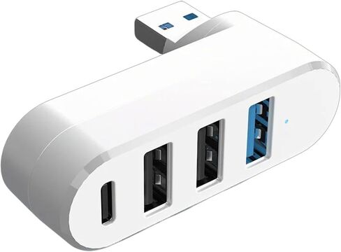 USB Splitter 180° Rotatable USB3.0 Port Expander Mltiport USB to USB Adapter Portable Hubs for Laptop Tablet PC in Kuwait