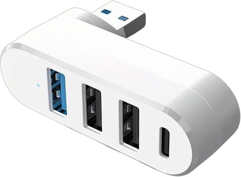 USB Splitter 180° Rotatable USB3.0 Port Expander Mltiport USB to USB Adapter Portable Hubs for Laptop Tablet PC in Kuwait