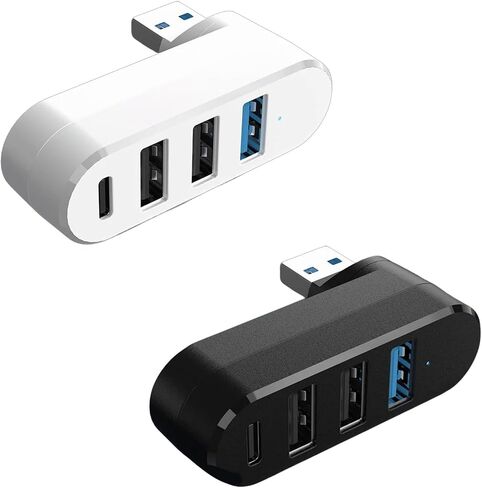 USB Splitter 180° Rotatable USB3.0 Port Expander Mltiport USB to USB Adapter Portable Hubs for Laptop Tablet PC in Kuwait