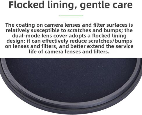 GOWENIC Lens Cap, Soft Flocked Interior, Quick Installation and Removal, Lightweight Aluminum Alloy, with Dual Mounting Modes, for Mirrorless Camera in Kuwait