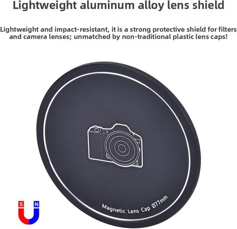 GOWENIC Lens Cap, Soft Flocked Interior, Quick Installation and Removal, Lightweight Aluminum Alloy, with Dual Mounting Modes, for Mirrorless Camera in Kuwait