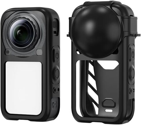 Silicone Protective Lens Cover Cap for Insta360 X6 360 Camera, Shock‑Resistant Dustproof Anti‑Scratch Soft Lens Protector Accessory in Kuwait