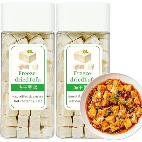XIXICHA Freeze Dried Tofu Cubes, High-Protein Plant-Based Snack for Soup or Stir-Fry, Non-Fried Crispy and Crunchy, No Additives, Vegan Gluten-Free Non-GMO, 4.6oz in Kuwait