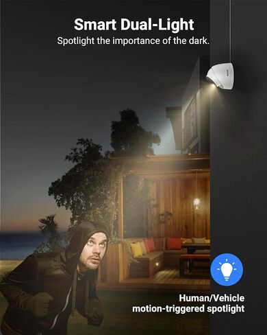 ANNKE 3K PoE Security Camera, IP Dome Camera Outdoor, Spotlight Color Night Vision, AI Human & Vehicle Detection, H.265+, Built-in mic & 512GB Micro SD Card Slot, IP67 Waterproof in Kuwait