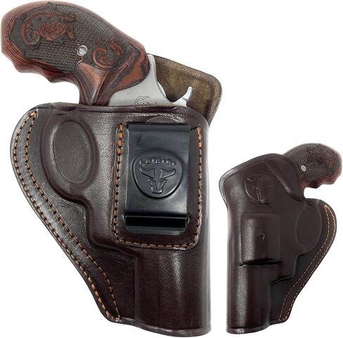 Cardini Leather IWB Holster for S&W K-Frame Revolvers – Concealed Carry Holster for Model 10, 15, 19, 66 (2"–3" Barrel) – Fits Medium Frame Revolvers in Kuwait