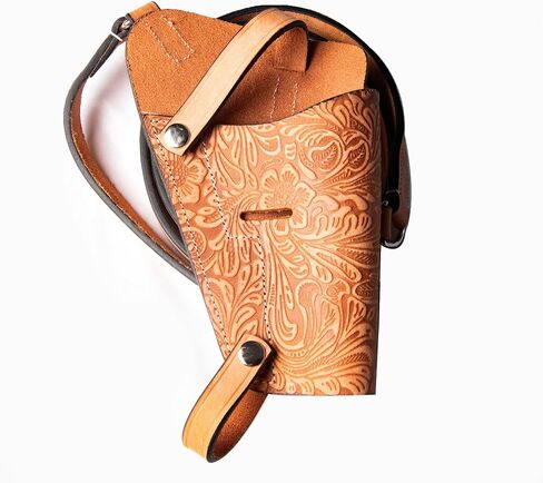 Hulara Western Shoulder Holster Cowboy Buff Leather for Glock 1911 Holster Right Hand Gun Holster Craved Concealed Carry Pistol Holster for Handguns 9mm Gun Shoulder Sling Holster in Kuwait
