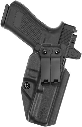 Tulster IWB Profile+ Kydex Holster in Right Hand fits: Glock 17/22 / 31/47 / 49 | Optic Compatible Inside the Waistband Appendix Concealed Carry in Kuwait