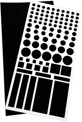 2 Sheets Light Dimming Sticker Cut and Whole LED Light Blocking Sticker for Covering LED Lights (Black, 100% Dimming) in Kuwait