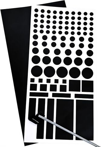 2 Sheets Light Dimming Sticker Cut and Whole LED Light Blocking Sticker for Covering LED Lights (Black, 100% Dimming) in Kuwait