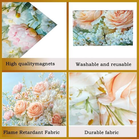 2 Pcs Fluorescent Light Covers for Drop Ceiling, Magnetic Fabric Diffuser, 4x2 Feet, for Office, School, Hospital, Home(Rose Butterfly) in Kuwait