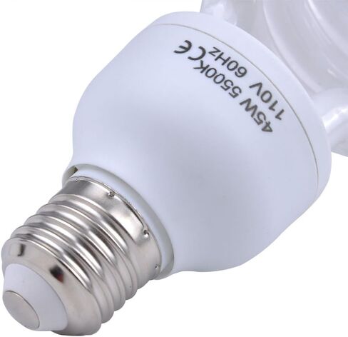 45 Watt CFL Daylight Balanced Bulb with 5500K Color Temperature for Photography and Video Studio Lighting (4 Pack) in Kuwait