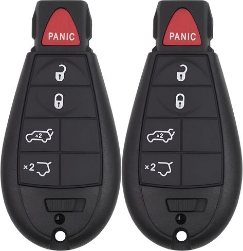 Replacement Key Fob for Jeep Grand Cherokee & Commander (2008, 2009, 2010) 5-Button Keyless Entry Remote Transmitter FOBIK, FCC ID IYZ-C01C M3N5WY783X P/N 5026346AB, 68044058AA (2-Pack) in Kuwait