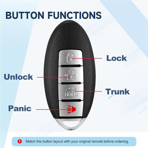 Key Fob Remote Replacement for Nissan Versa,Sentra 2013 2014 2015 2016 2017 2018 2019 Car Keyless Entry CWTWB1U840 285E3-3SG0D 315MHz 46 285E33SG0 in Kuwait