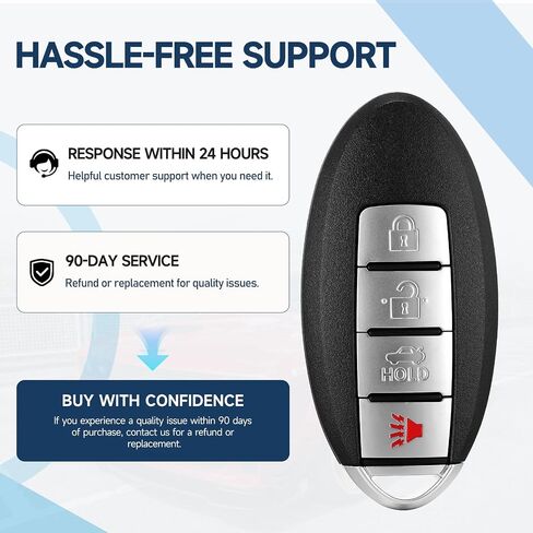 Key Fob Remote Replacement for Nissan Versa,Sentra 2013 2014 2015 2016 2017 2018 2019 Car Keyless Entry CWTWB1U840 285E3-3SG0D 315MHz 46 285E33SG0 in Kuwait